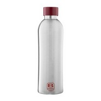 photo B Bottles Twin - Steel & Red - 800 ml - Double wall thermal bottle in 18/10 stainless steel 1
